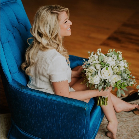 Melissa Surplice Romper in White - Picture 6 of 7